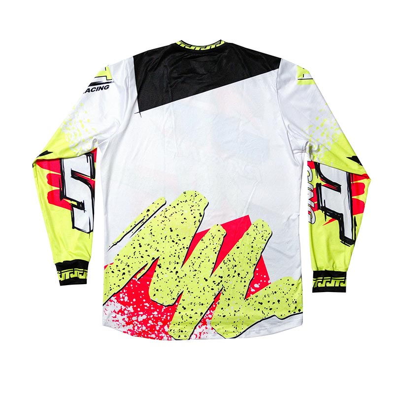 Dos du maillot MX 90 Swash jaune JT Racing.
