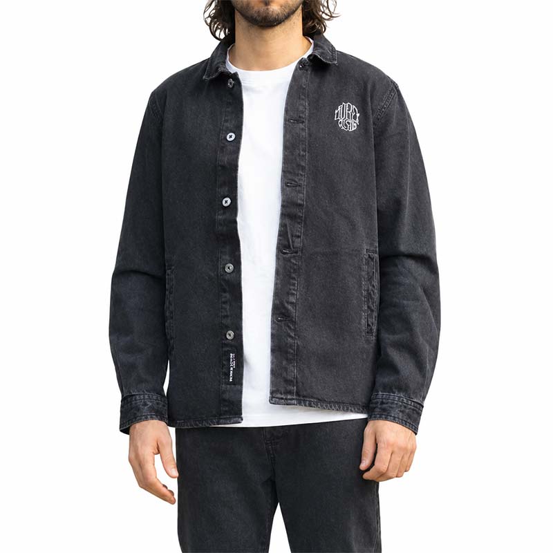 Sur-chemise denim noire Morex Custom FRAME.