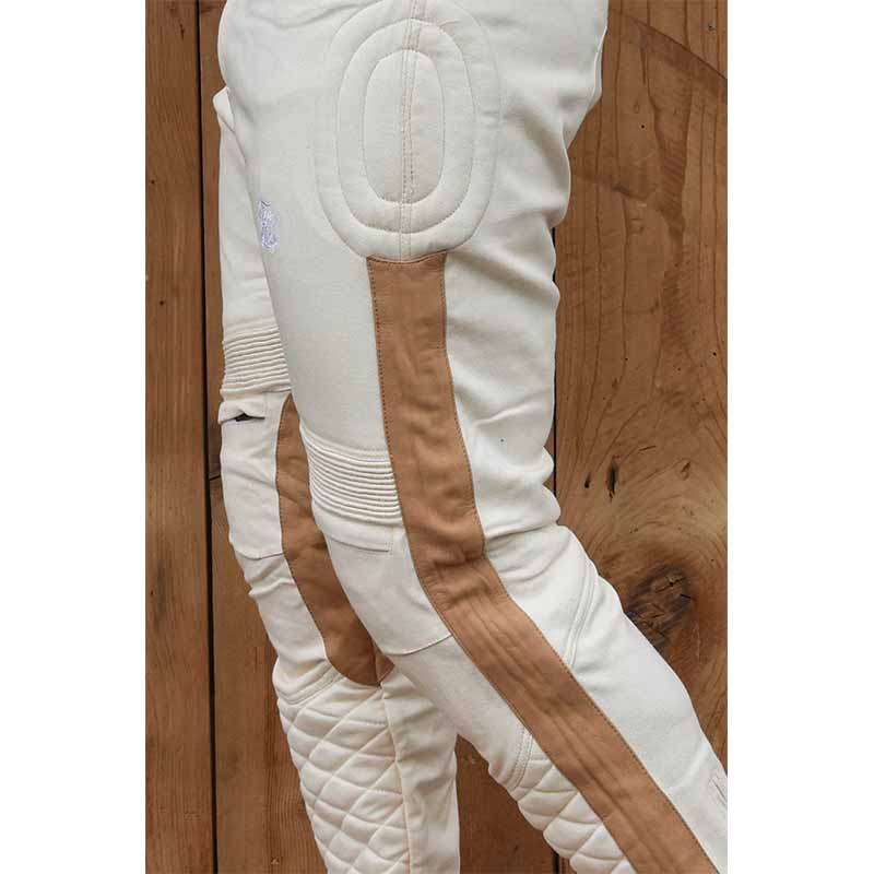 Pantalon moto Desert CE couleur ecru Age of Glory. Blackpines.fr