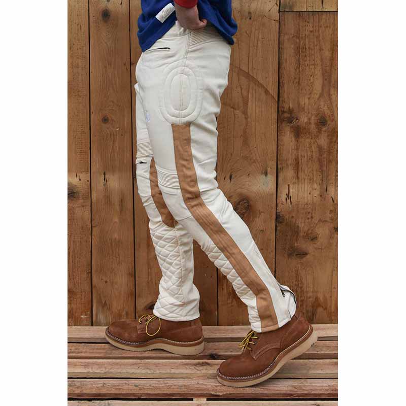 Pantalon moto Desert CE couleur ecru Age of Glory. Blackpines.fr