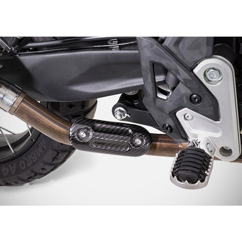 Pare-chaleur collecteur en carbone ZARD pour CF MOTO 450 MT.