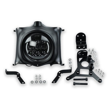 Plaque de phare avec supports relocalisation compteur pour Royal Enfield 650 Bonvent. Blackpines.fr