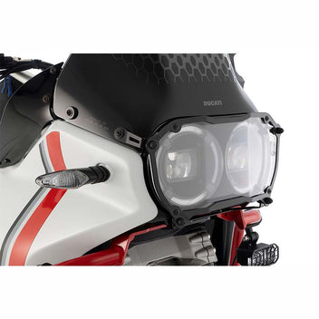 Protection de phare amovible Clear Wunderlich pour Ducati DesertX. Blackpines.fr