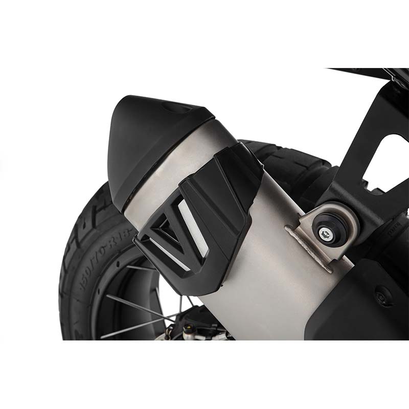 Protection echappement moto Ducati DesertX Wunderlich. Blackpines.fr