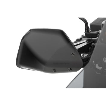 Protege-mains moto noirs Wunderlich pour Harley-Davidson Pan America 1250. Blackpines.fr