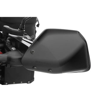 Protege-mains moto noirs Wunderlich pour Harley-Davidson Pan America 1250. Blackpines.fr