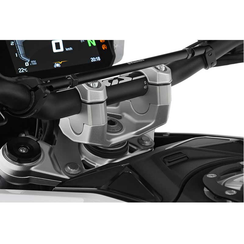Rehausseur guidon 25mm Wunderlich ERGO pour BMW R1300GS. Blackpines.fr