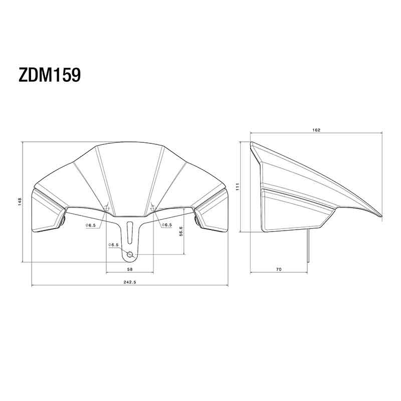 Saute-vent carbone et aluminium pour Ducati Streetfighter (ZDM159AK)  | Rizoma - blackpines.fr