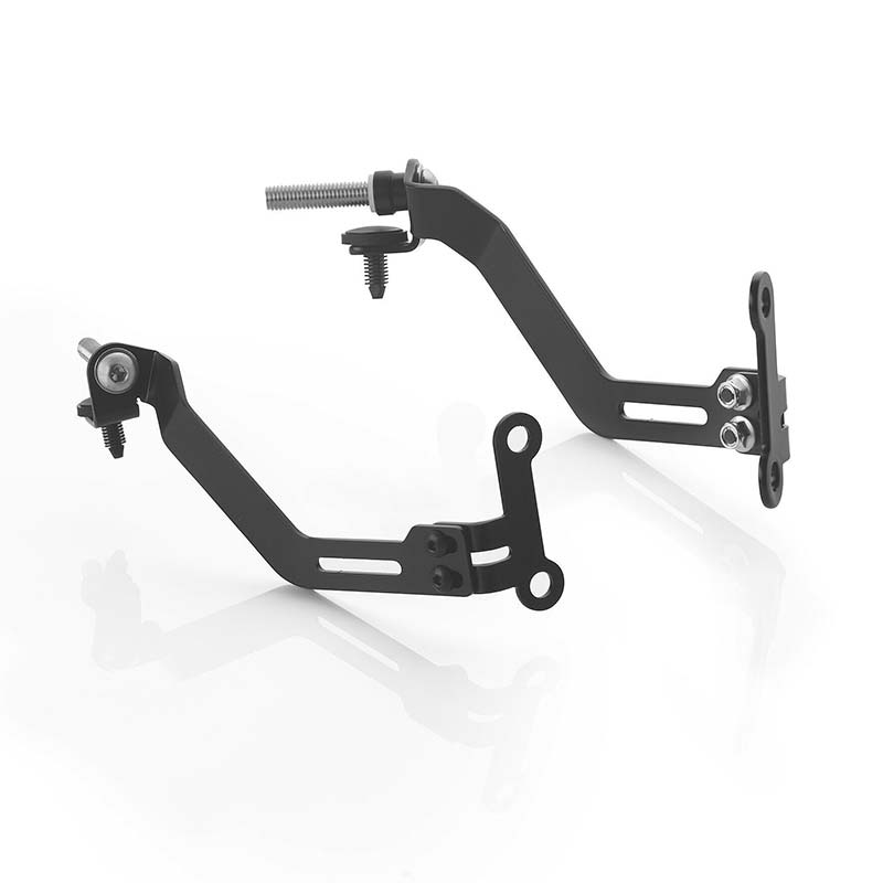Kit de montage Rizoma pour saute-vent CF010 sur Kawasaki Z900RS. Blackpines.fr