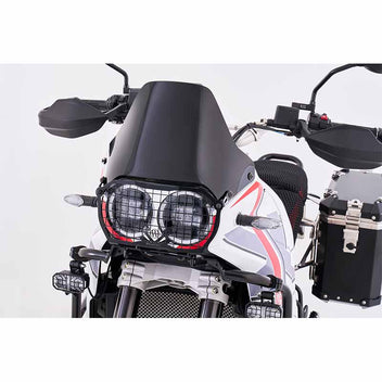 Saute vent moto noir Wunderlich Flowjet pour Ducati DesertX. Blackpines.fr
