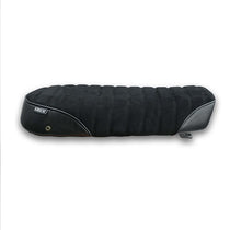 Selle mono noire cuir suede scrambler pour Royal Enfield serie 650. Blackpines.fr