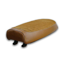 Selle plate Classique marron lignes Bonvent Motorbikes pour Interceptor et Continental GT. Blackpines.fr