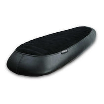 Selle plate Classique noire lignes Bonvent Motorbikes pour Interceptor et Continental GT. Blackpines.fr