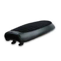 Selle plate Classique noire lignes Bonvent Motorbikes pour Interceptor et Continental GT. Blackpines.fr