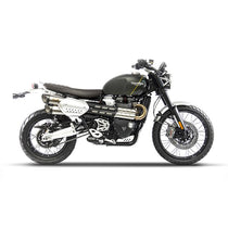 Silencieux inox Zard pour Triumph Scrambler 1200 2021 à 2023.