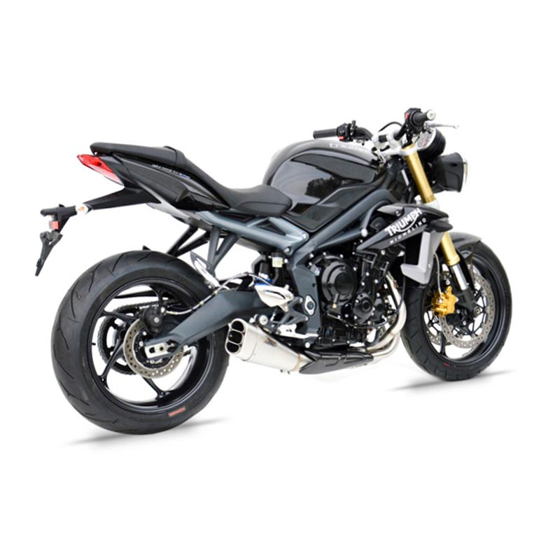 Silencieux racing Zard position basse pour Triumph Street Triple 675 (2013-2016).
