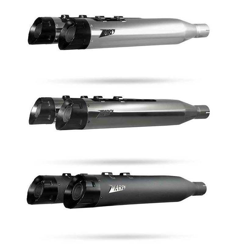 Double silencieux Zard en trois finitions pour Harley-Davidson Grand American Touring 2025-2026.