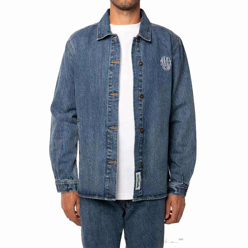 Sur-chemise denim bleue Morex Custom FRAME.