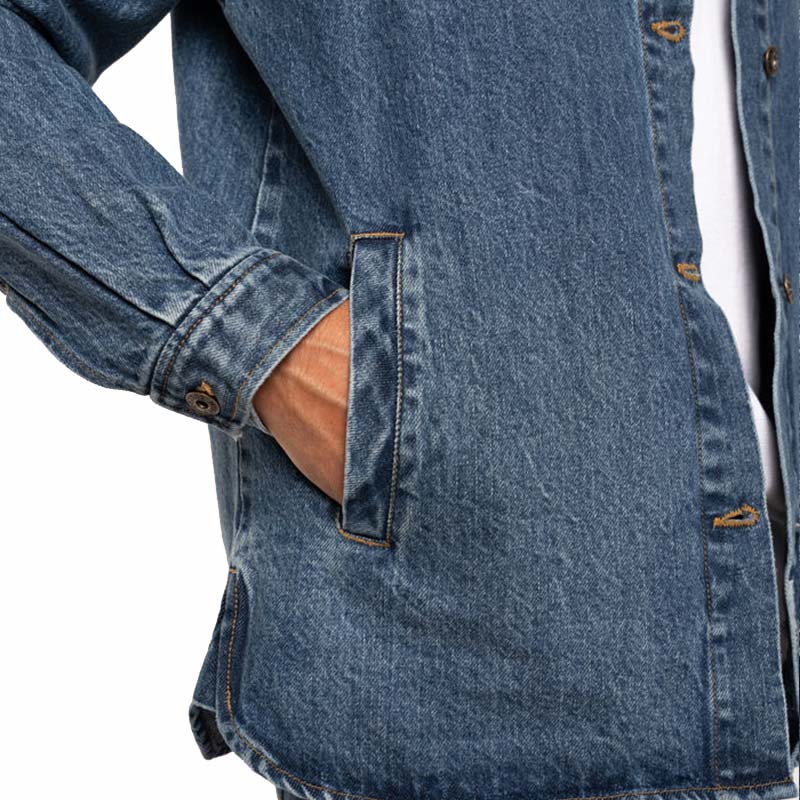 Sur-chemise denim bleue Morex Custom FRAME.