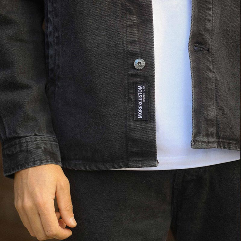 Sur-chemise denim noire Morex Custom FRAME.