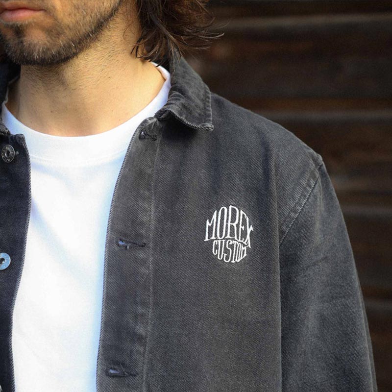 Sur-chemise denim noire Morex Custom FRAME.