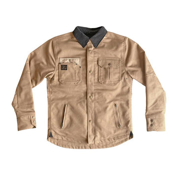 Sur-chemise moto beige RUNAWAY RIDING SHIRT CE AA | Age of Glory