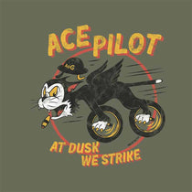 Tee shirt homme kaki Ace Pilot Age of Glory. Blackpines.fr