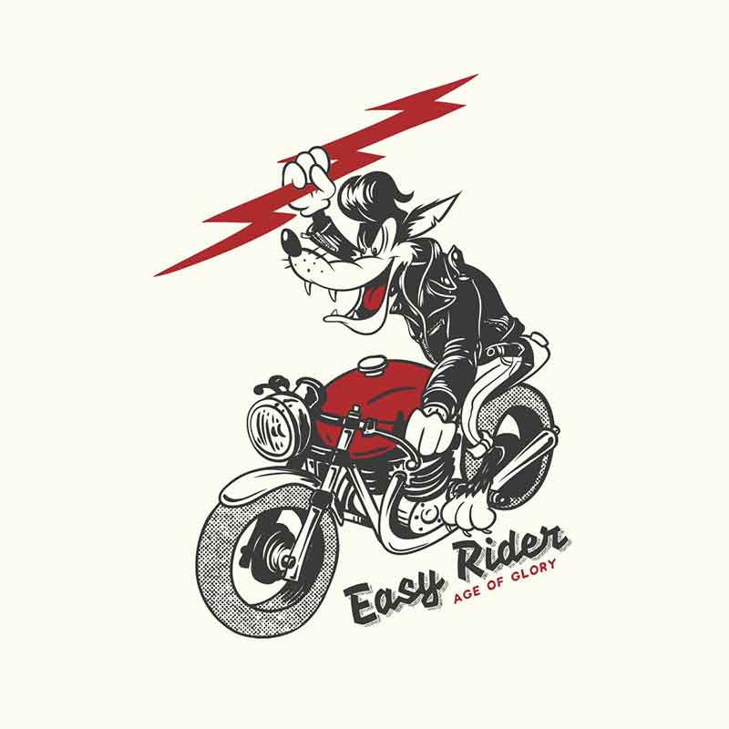 Tee shirt homme ecru Easy Rider Age of Glory. Blackpines.fr