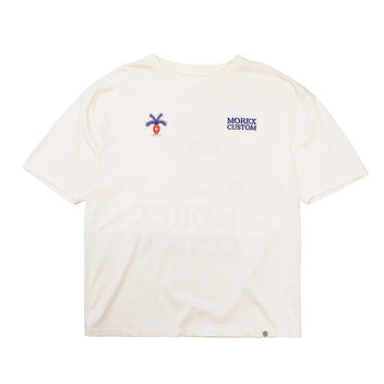 Tee shirt homme Morex custom blanc cassé Eden.