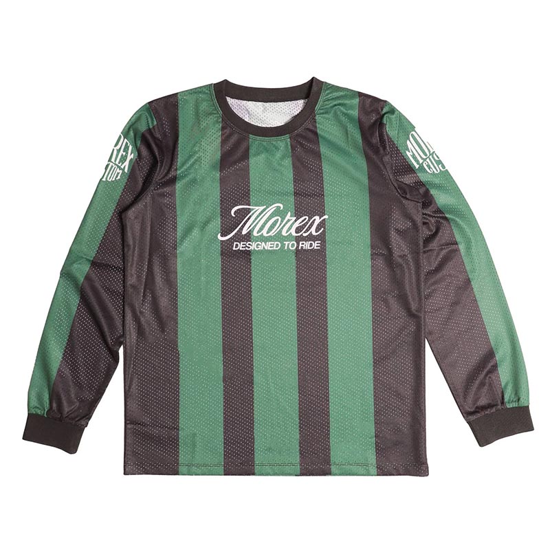 T-Shirt manches longues rayé vert et noir Morex Custom Ramos.