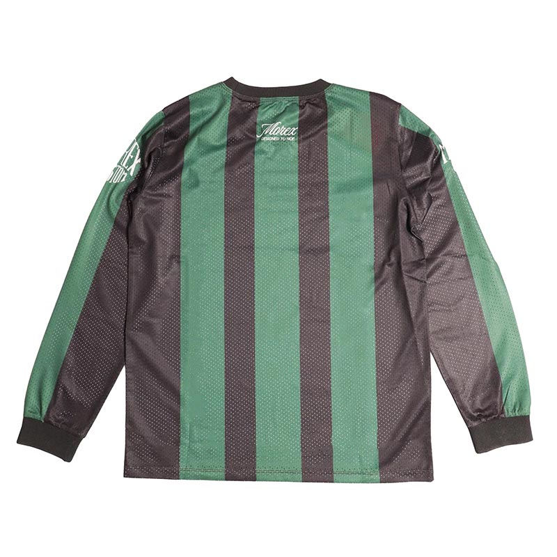 T-Shirt manches longues rayé vert et noir Morex Custom Ramos.