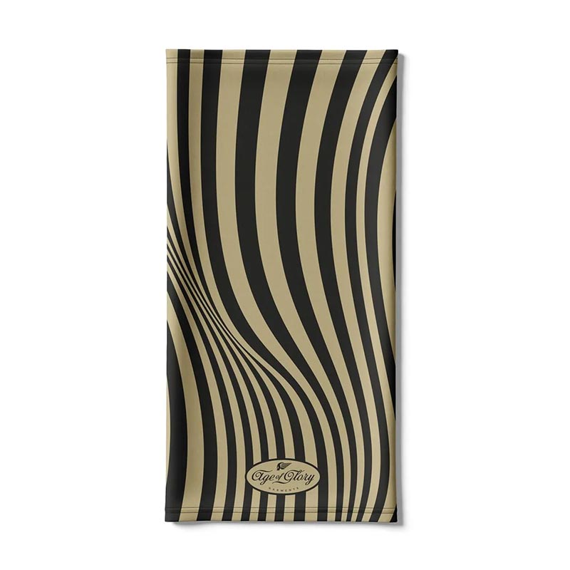 Tour de cou moto Striped Flag noir et or Age of Glory.