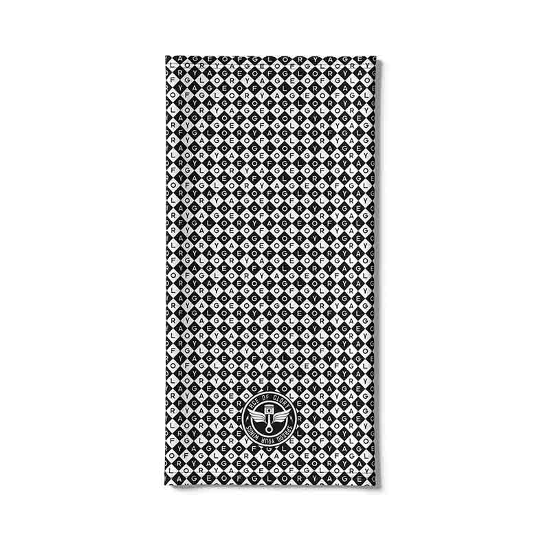Tour de cou moto Diamonds noir et blanc Age of Glory. Blackpines.fr