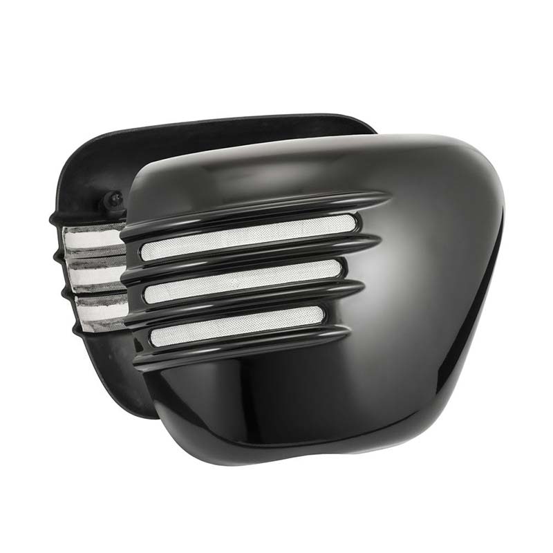 Caches lateraux Motone Customs pour Triumph T120. Blackpines.fr