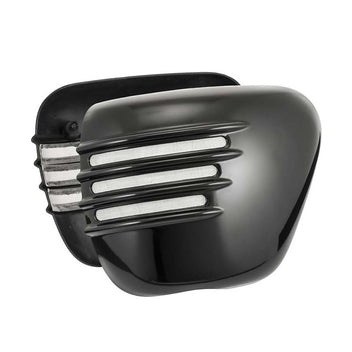 Caches lateraux Motone Customs pour Triumph T120. Blackpines.fr