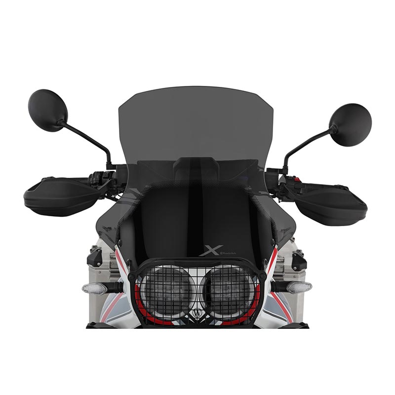 Bulle moto Marathon Wunderlich pour Ducati DesertX Rally. Blackpines.fr