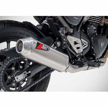 Silencieux moto Zard pour Triumph Scrambler 400x et Speed 400. Blackpines.fr