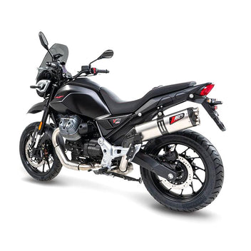 Silencieux inox ou titane satiné Moto Guzzi V85 TT 2025-2026
