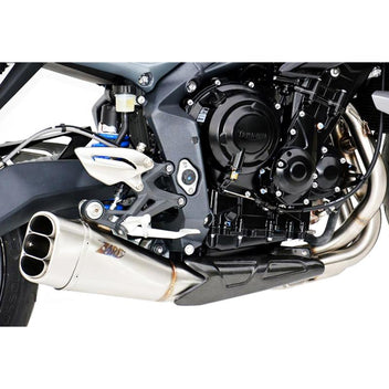 Silencieux racing Zard position basse pour Triumph Street Triple 675 (2013-2016).