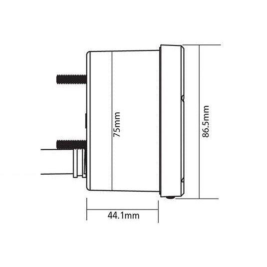 Compte tour KOSO D75 noir 10000rpm-blackpines.fr