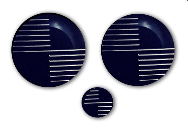 3 badges black concept Ex-Motorcycle pour BMW R NineT. Blackpines.fr