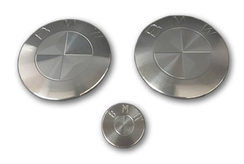 3 badges diamant alu Ex-Motorcycle pour BMW R NineT. Blackpines.fr