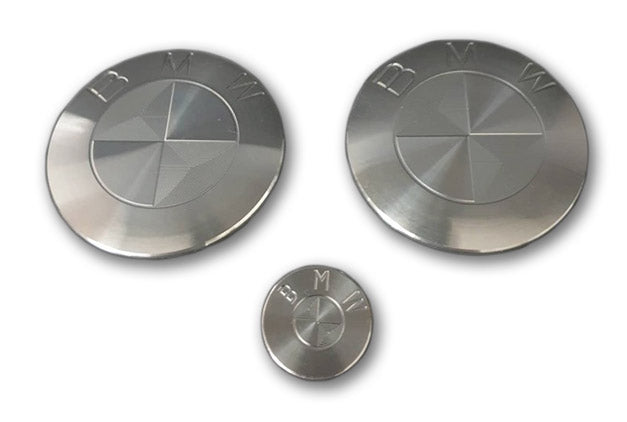 3 badges diamant alu Ex-Motorcycle pour BMW R NineT. Blackpines.fr