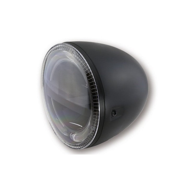 Phare LED 5'3/4 HIGHSIDER Circle Noir ou Chrome-blackpines.fr