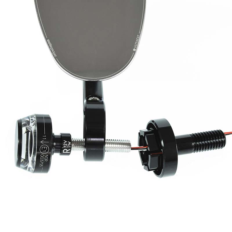 Adaptateur retroviseur Motogadget sur guidons BMW M12 Disc. Blackpines.fr