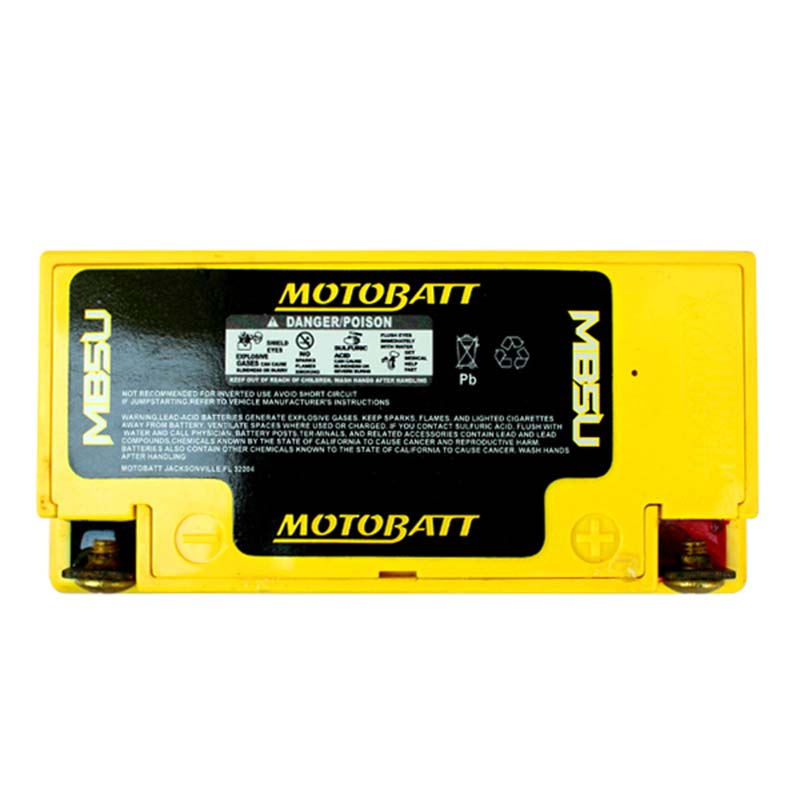 Batterie moto Motobatt 2 poles 7Ah MB5U. Blackpines.fr 