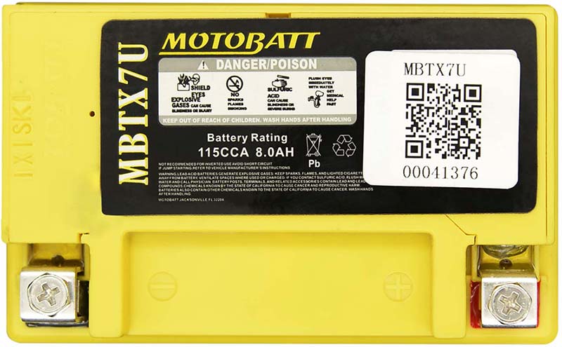 Batterie AGM Motobatt MBTX7U 8 Ah. Blackpines.fr
