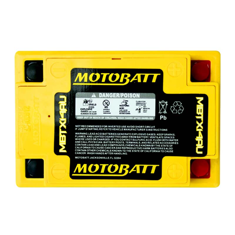 Batterie AGM QuadFlex Motobatt MBTX14AU 12V. Blackpines.fr 