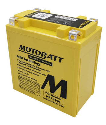 Batterie AGM Motobatt MBTX16U 12 V. Blackpines.fr
