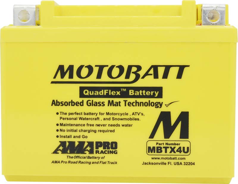 Batterie Motobatt AGM 12 V MBTX4U. Blackpines.fr